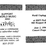 1996 World Unplugged Event Flyeer