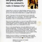 2001 Friends of Community Radio Flyer