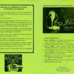 2001 Friends of Community Radio Benefit Flyer Pg 1